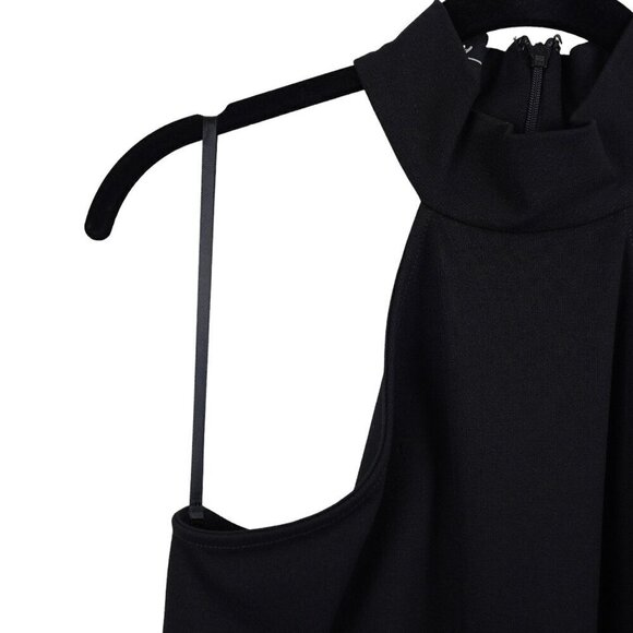 EUC Nasty Gal Asymmetrical Black Bodycon Dress SZ XL Y2K Retro Grunge - Picture 5 of 7